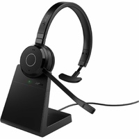 Jabra Evolve 65 TE Wireless Over-the-head, On-ear Mono Headset - Black - Monaural - Supra-aural - 3048 cm - Bluetooth - 20 Hz to