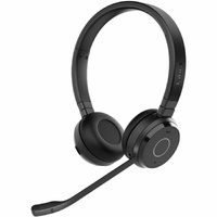 Jabra Evolve 65 TE Wireless Over-the-head, On-ear Stereo Headset - Black - Binaural - Supra-aural - 3048 cm - Bluetooth - 20 Hz to 20 kHz - Electret