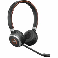 Jabra Evolve 65 SE Wired/Wireless Over-the-head, On-ear Stereo Headset - Black - Microsoft Teams Certification - Binaural - Supra-aural - 3000 cm - -