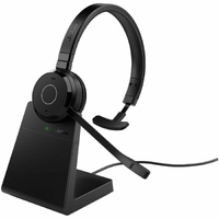 Jabra Evolve 65 TE Wireless Over-the-head, On-ear Mono Headset - Black - Microsoft Teams Certification - Monaural - Supra-aural
