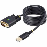StarTech.com 6.6ft (2m) USB to Serial Adapter Cable, COM Retention, FTDI, DB9 RS232, Interchangeable DB9 Screws/Nuts, Windows/ma