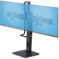 StarTech.com Crossbar Dual Monitor Desk Stand For 27inch Screens, Max Cap 26.4lb, VESA Mount 75x75/100x100, Toolless Height Adjustment - Double VESA