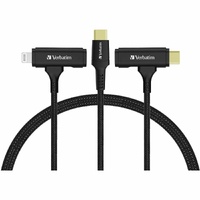Verbatim 1.20 m Lightning/USB-C Data Transfer Cable - Cable for iPhone, iPad Air, iPad mini - First End: 1 x USB 2.0 Type C - Ma