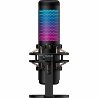 HyperX QuadCast 2 Wired Electret Condenser Microphone for Recording, Gaming, Live Streaming, Podcasting, Content Production - Grey - 3 m - Stereo - -