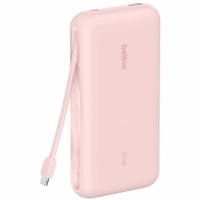 BoostCharge#Power#Bank 20K with Integrated Cable Pink