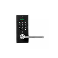Yale LibiDigital Lever Keyed Satin Nickel
