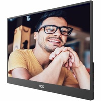 AOC 16T20 15.6in 60Hz FHD IPS Portable Monitor 1920x1080 16:9 5ms 50m:1 Samrt Contrast 230 Nits Mini HDMI/USB-C HDR SPK Tilt