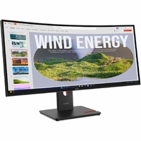 ThinkVision T34WD-40 34inch WQHD monitor VA 3440x1440 21:9 1500R Curvature Anti-Glare DP HDMI USB-C DP 1.4 Alt Mode 4x USB 3.2 USB-C Power Delivery