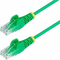 StarTech.com 1.5m Green Slim CAT6 Ethernet Cable, Snagless RJ45, UTP, LSZH, 28AWG Pure Bare Copper, Slim Network Patch Cord, Fluke Tested - Slim UTP