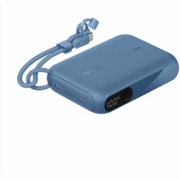 BoostCharge Power Bank 10K with Display - Blue