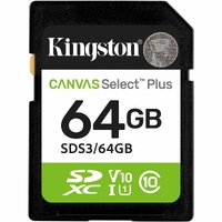 64GB SDXC Canvas Select Plus Gen3 100MB/s C10 UHS-I U1 V10