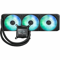 ASUS Prime LC ARGB LCD all-in-one CPU liquid cooler with sharp screen showcasing CPU & GPU information with different background high-performance