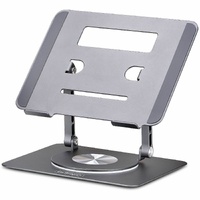 StarTech.com Rotating Laptop Stand, 360 Swivel, Ergonomic Desk Riser for Computer, Adjustable Height/Tilt, Max 11lb, Aluminum, Portable - Raise a to