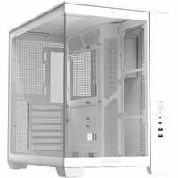 ASUS A32 White ATX dual-chamber case with panoramic design supporting up to 420mm graphics cards in length 360mm radiators and CPU air coolers up to