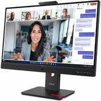 ThinkVision T27QD-4v 27in IPS 2560x1440 1x HDMI 2.1 TMDS 1x DP 1.4 1x USB-C Cam Mic Spk Tilt Swivel Pivot Height Adj Stand 1x USB-C 3x USB-A 1x USB-C