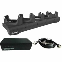 KIT Five-slot cradle kit to charge TC53 / TC58 TC53e / TC58e / TC53e-RFID devices. Includes five pre-installed five grey shims for devices with a and