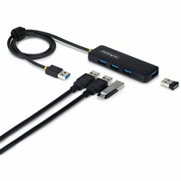 StarTech.com 4-Port USB-A Hub, 5Gbps, Bus Powered, USB-A to 4x USB-A Mini Hub, Extra Long 2ft/61cm Host Cable, 70% PCR Plastic Housing - Connects up