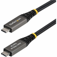 StarTech.com 2m (6.6ft) Active USB4 Cable, 40Gbps, 240W, 8K 60Hz/4K 240Hz DP2.1, Thunderbolt 4 Compatible USB-C Cable, Black USB-C Cord - 2m/6.6ft DP