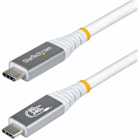 StarTech.com 1.5m (5ft) USB4 Cable, 80Gbps, USB-IF Certified USB-C Cable, 240W, 8K 120Hz/4K 240Hz DP2.1, Thunderbolt 4 Compatible, White - 1.5m/5ft /