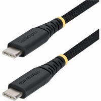 StarTech.com 30cm (1ft) USB-C Charging Cable, 60W (3A) PD, Dual-Layer Braided Nylon/TPE Jacket, Rugged USB 2.0 Laptop Charger Cord - USB-C Charging a