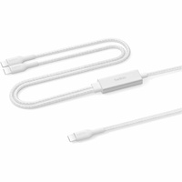BoostCharge Pro 140W Dual USB-C to C Cable White