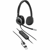 HP POLY MISSION 625 AI NOISE REDUCTION UC CERTIFIED REPLACEABLE HEADBAND AND EAR CUSHIONS OPEN OFFICE CERTIFIED CARRYING CASE