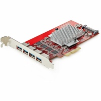 StarTech 4-Port USB-A PCIe Card, USB 3.2 10Gbps, USB PCI Express Expansion Card, 4x Independent USB Controllers, TAA-Compliant - Add four USB-A ports