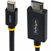 StarTech 2m (6.6ft) Mini DisplayPort to HDMI Adapter Cable, 4K 60Hz with HBR3/HDCP 2.3/DPCP, MDP to HDMI 2.0 Active Video Converter - Connect a 4K a