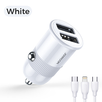 Car Charger Joyroom C-A06 Dual USB Mobile Phone Fast Charging Type-C White