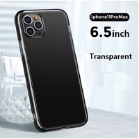 Phone Case Joyroom Matt Glass Case Drop Resistant for iPhone 11 Pro Max Transparent