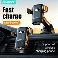 Car Phone Holder Joyroom Wireless Charging 15W Three-Axis Electric Air Vent Dashboard