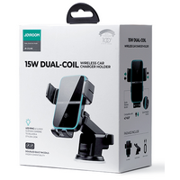 Wireless Car Charger Holder Joyroom Dual-Coil 15W Fast Charging Dashboard Mount