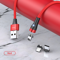 360° Magnetic Phone Charger Joyroom with soft lighting iPad iPhone 12 11 XS 8 7 Red