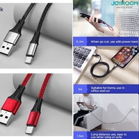 Phone Cable Type C Fast Charger Joyroom for Samsung 1.5M 1M 0.2M Multi Color