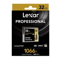 CF Card Lexar 32GB Compact Flash Professional 1066x Camera DSLR Memory Card UDMA7 VPG-65 4K 160MB/s