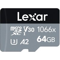 Lexar Micro SD Card 64GB Professional 1066x Class 10 A2 U3 Phone Tablet Memory