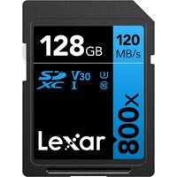 SD Card Lexar 128GB Professional High-Performance 800x SDXC UHS-I DSLR Cameras