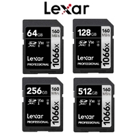 SD Card Lexar Professional 1066x 64GB 128GB SDXC UHS-I 160MB/s DSLR Mirrorless Cameras