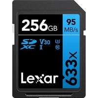 Lexar 256GB SD Card SDHC UHS-I Professional 633x Full HD Camera DSLR TF Memory Card 95MB/s