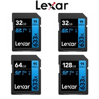 Lexar 32GB 64GB 128GB SD Card SDHC UHS-I Professional 633x Full HD Camera DSLR TF Memory Card