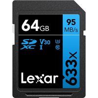 Lexar 64GB SD Card SDHC UHS-I Professional 633x Full HD Camera DSLR TF Memory Card 95MB/s