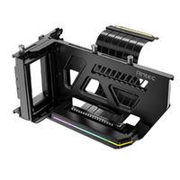 Antec RGB Adjustable Shift PCI Vertical GPU Bracket PCI-E 4.0 Riser Cable Black (190mm) for 4090 & 7900 XTX Cards. E-ATX, ATX, Case. 4 PCI required