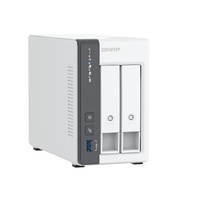 QNAP TS-216G 2-Bay NAS Storage System, 2.5GbE, Quad-Core 2.0GHz, 4GB RAM, Hot-Swappable, AI-Powered, RAID Support, USB One-Touch Backup