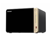 QNAP TS-664-8G 6-Bay desktop NAS, Intel® Celeron® N5105/N5095 quad-core, 8 GB onboard not expandable, 6 x 3.5'/2.5' SATA 6Gb/s drive bays