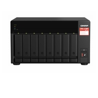 QNAP TS-873A-8G 8 Bay NAS AMD Ryzen Embedded V1500B 4-core/8-thread 2.2 GHz 8GB RAM 2xM.2 2280 PCIe 2x2.5GbE Hot-swappable WOL 3xUSB3.2 3YR WTY