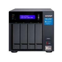 QNAP TVS-472XT-PT-4G 4 Bay NAS Intel® Pentium G5400T 2-core 3.1 GHz 4GB DDR4 Hot-swappable 2 xPCIe 2xGbE 1x10GBASE-T 2xThunderbolt 1xUSB3.2 2 yrs wty