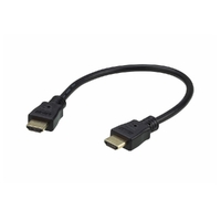 Aten 0.3m 4K HDMI High Speed Ethernet cable, supports up to 4096 x 2160 @ 60Hz, High quality tinned copper wire with Gold-plated connectors