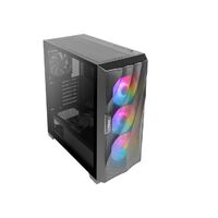 Antec DF700 FLUX Wave Mesh Front, Thermal Performance, TG with 3x ARGB Fan, 1x Rear,  PSU Shell (Reverse Fan), GPU 405mm, PSU 205mm, ATX Gaming Case