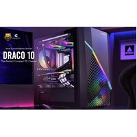 Antec DRACO10 m-ATX, ITX. Support Large VGA up to 360mm. Mesh Front, Top Vent, Easy clean dust filters, 1x Fan in Rear,  Gaming Case