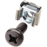 Astrotek M6 Cage Nuts & Screws Black Color Oxide Finish Phillips Drive Length Fully Threaded ~CAA-M6SCREW10